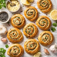 Garlic Poppy Seed Spirals