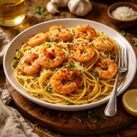 Garlic Prawn Pasta