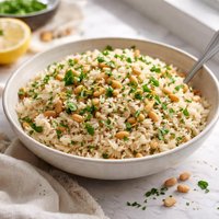Garlic Rice with Pine Nuts