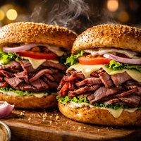 Garlic Roast Beef Sandwiches