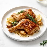 Garlic Roast Chicken with Rosemary and Lemon