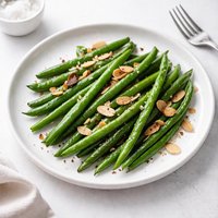 Garlic Roasted Green Beans with Almonds