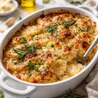 Garlic Rosemary and Parmesan Au Gratin Potatoes