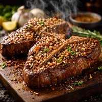 Garlic Sesame T Bones or Porterhouse Steaks
