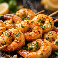 Garlic Skewered Shrimp