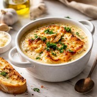 Garlic Soup Gratin Cream of Garlic Soup
