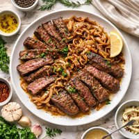 Garlic Steak and Onions