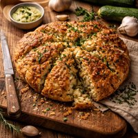 Garlic Zucchini Damper Bread