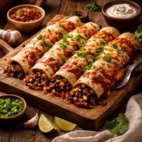 Garlicky Bean Enchiladas