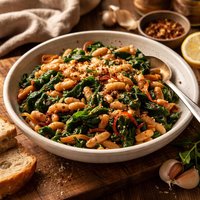 Garlicky or Not Chard and White Beans with Caramelized Onions