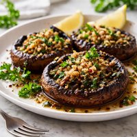 Garlicky Portabella Mushrooms
