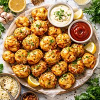 Garlicky Potato Puffs