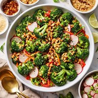 Garlicky Sesame Cured Broccoli Salad
