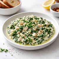 Garlicky Spinach Dip with Hearts of Palm
