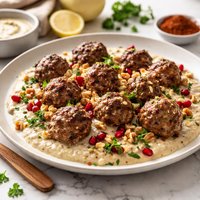 Georgian Meatballs with Tahini and Walnut Sauce