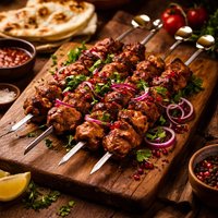 Georgian Shashlyk Caucasian Style Skewered Lamb