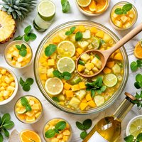 German Ananas Mango Bowle Pineapple Mango Wine Punch