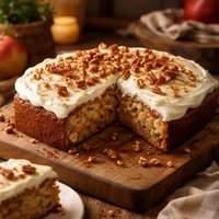 German Apple Cake with Cream Cheese Frosting