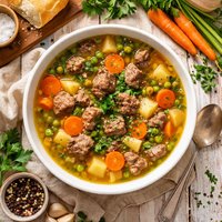 German Beef Soup Rindfleischsuppe