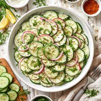 German Cucumber Salad with Sour Cream