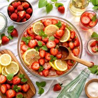 German Erdbeer Bowle Strawberry Wine Punch