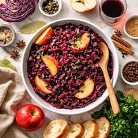 German Rotkohl Spiced Red Cabbage with Apples and Wine