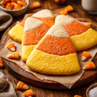 Giant Candy Corn Cookies