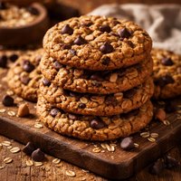 Giant Peanut Butter Oatmeal Chocolate Chip Cookies