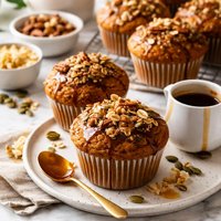 Giant Pumpkin Muffins with Molasses Ginger Glaze