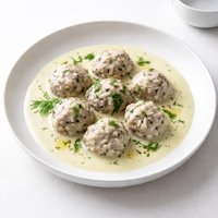 Giavourlakia Avgolemono Lamb and Rice Meatballs