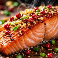 Ginger and Pink Peppercorn Salmon