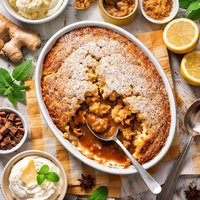 Ginger and Toffee Self Saucing Pudding