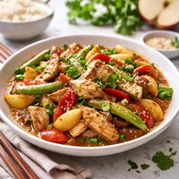 Ginger Apple Chicken Stir Fry