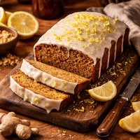 Ginger Cake Iced in Lemon