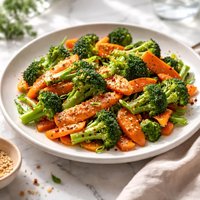 Ginger Carrots and Broccoli with Sesame Seeds