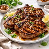 Ginger Honey Glazed Barbecued Pork Chops