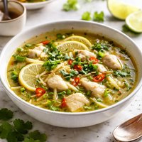 Ginger Lemon Coriander Fish Soup
