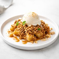 Ginger Macadamia Apple Crisp