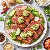 Ginger Marinated Tuna with Wasabi Butter