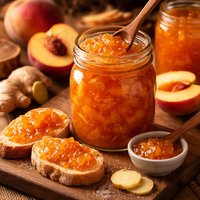 Ginger Peach Jam No Pectin Needed