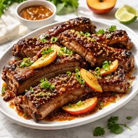 Ginger Peachy Baked Spareribs