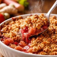 Ginger Rhubarb Crumble