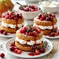Ginger Shortcakes with Cranberry Pear Compote
