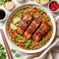 Ginger Soy Salmon Asian Noodles