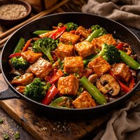 Ginger Soy Tofu Vegetable Stir Fry