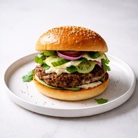 Ginger Spice Lamb Burger for One