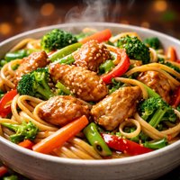 Ginger Vegetable Chicken Noodle Bowl