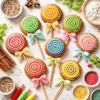 Gingerbread Lollipop Cookies