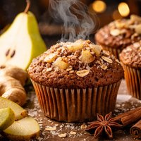 Gingerbread Pear Muffins