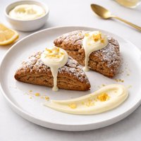 Gingerbread Scones with Lemon Breakfast Cream
